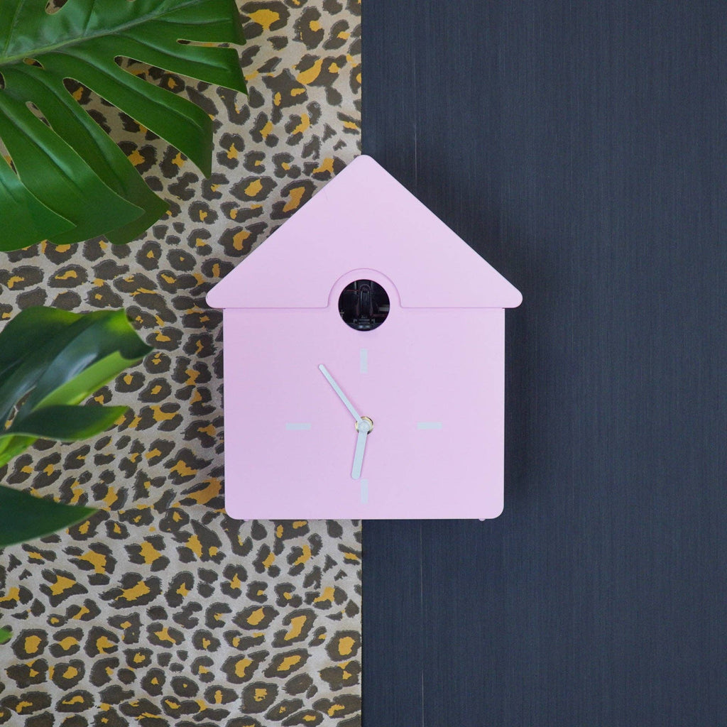 Horloge - Horloge Murale Coucou - Rose Clair - 24x27x9cm | Design-lahjat ja sisustustuotteet