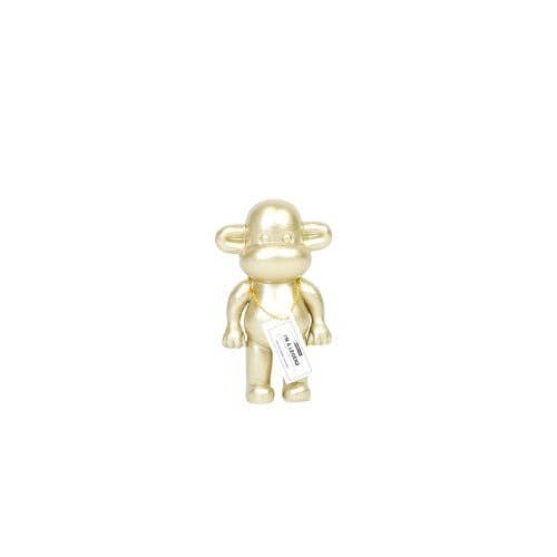 Ornement - Figurine Singe 'La Légende' - Résine de poly - Or - 11x7x19cm | Designproducten en originele cadeaus