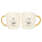 Zwei Becher „Rentier und König des Campingplatzes“
