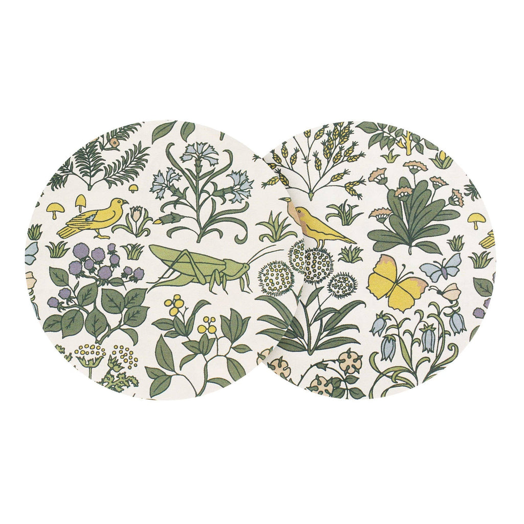 Ceramic Coaster Voysey Botanical Garden Fauna and Flora