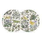 Ceramic Coaster Voysey Botanical Garden Fauna and Flora