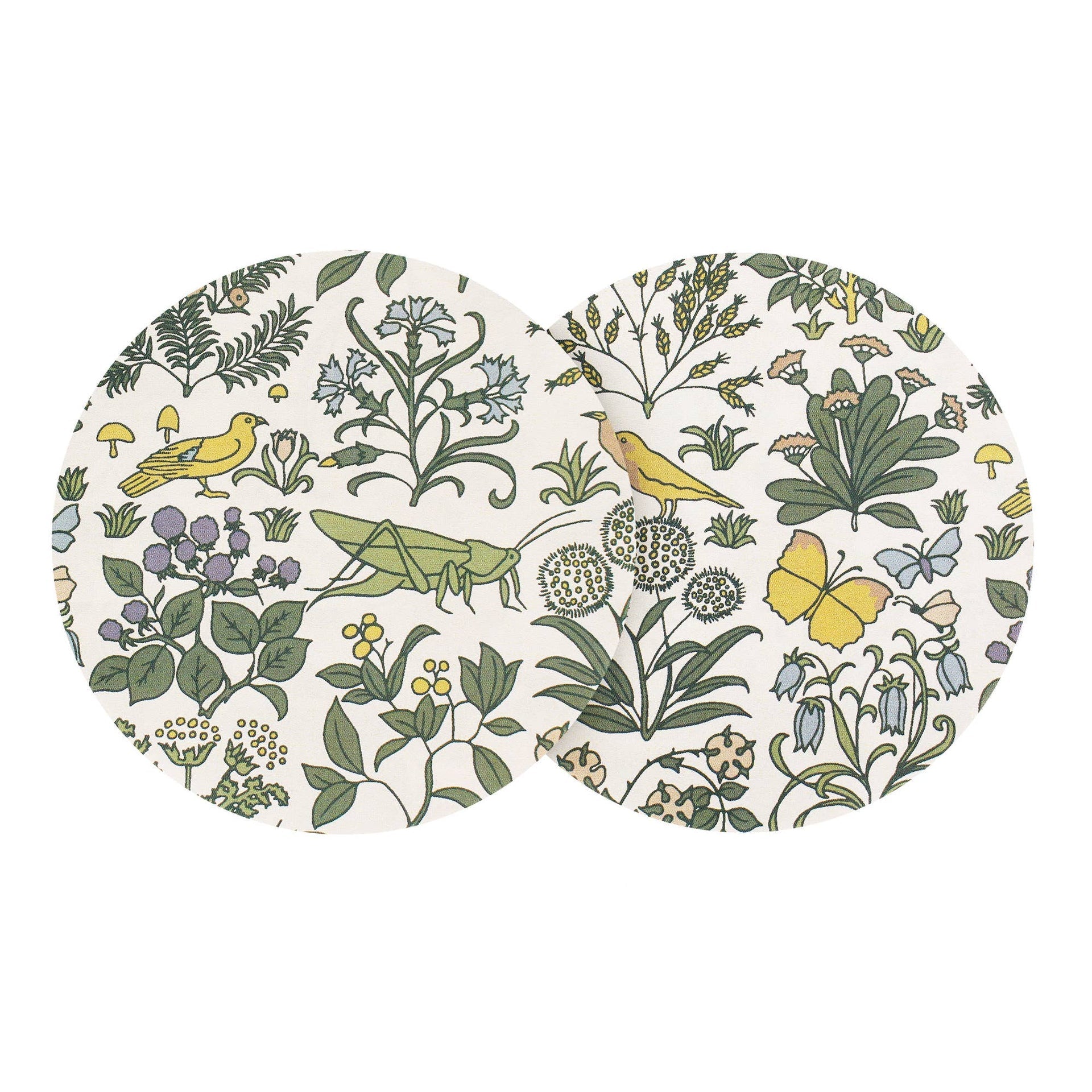 Ceramic Coaster Voysey Botanical Garden Fauna and Flora
