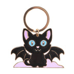 Porte-Clés Chat Chauve-Souris Gothique