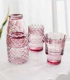 Verres à boire empilables Poisson - Lot de 4 roses