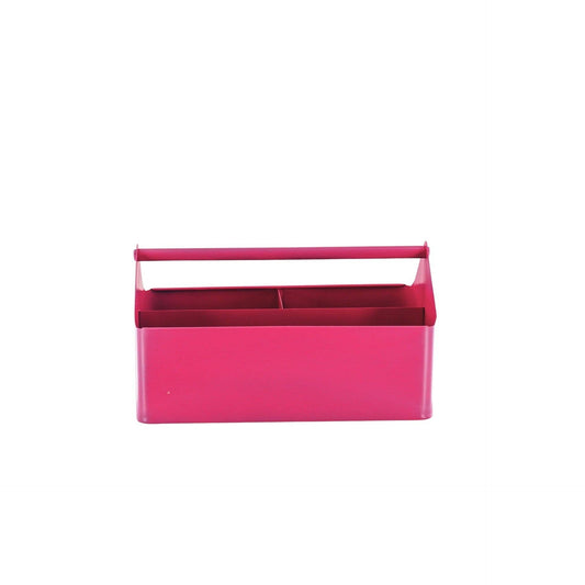 Boîte de rangement - Organisateur - Métal - Rose - 30x17x17cm
