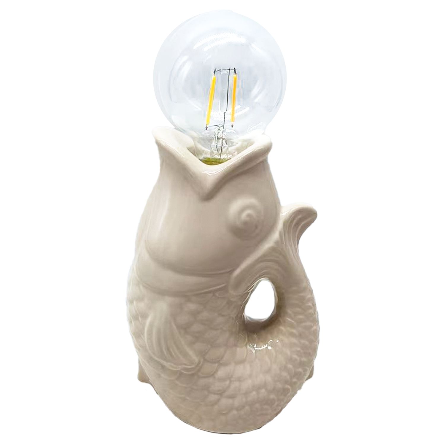Déco LED poisson sable à piles L13,5 P8,2 H27cm