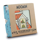Set of 4 Moomin ceramic coasters - house