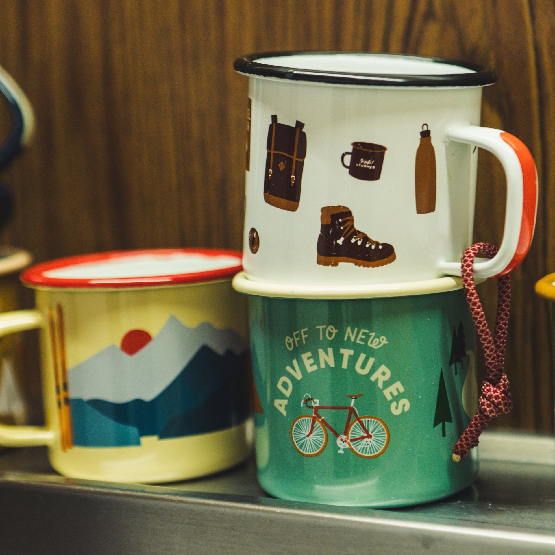 Tasse en émail “Bike Adventure” | Design e regali originali