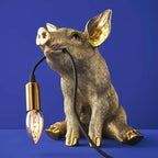Lampe de table Cochon doré