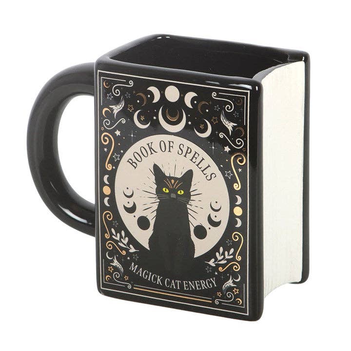 Mug en forme de livre « Chat Noir Magick : Livre des Sorts »