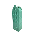 Vase à fleurs - Vase de maison - Céramique - Vert mer - 5x4,5x14,5 cm | Design e regali originali