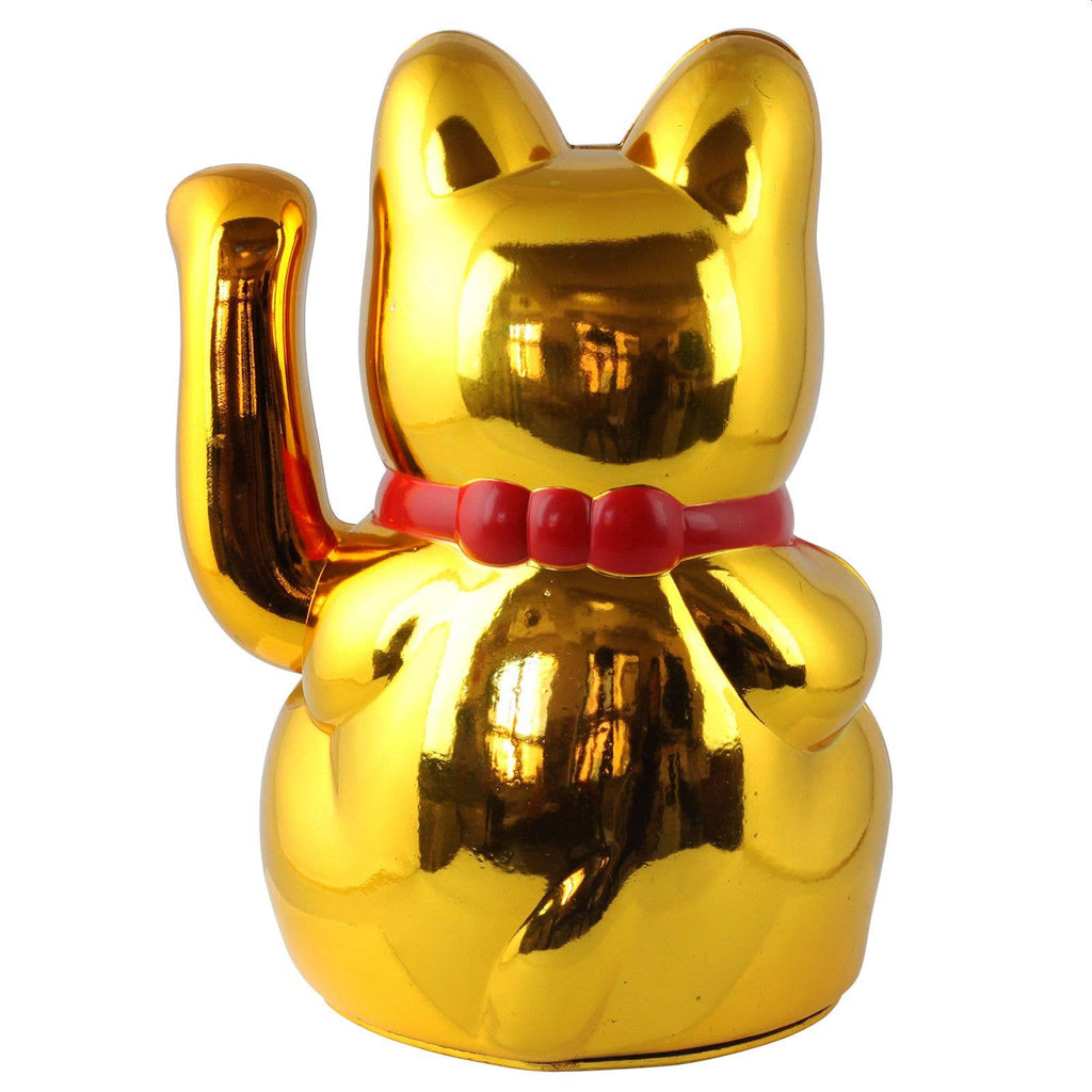 Chat chanceux blanc 18cm