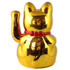 Chat chanceux blanc 18cm