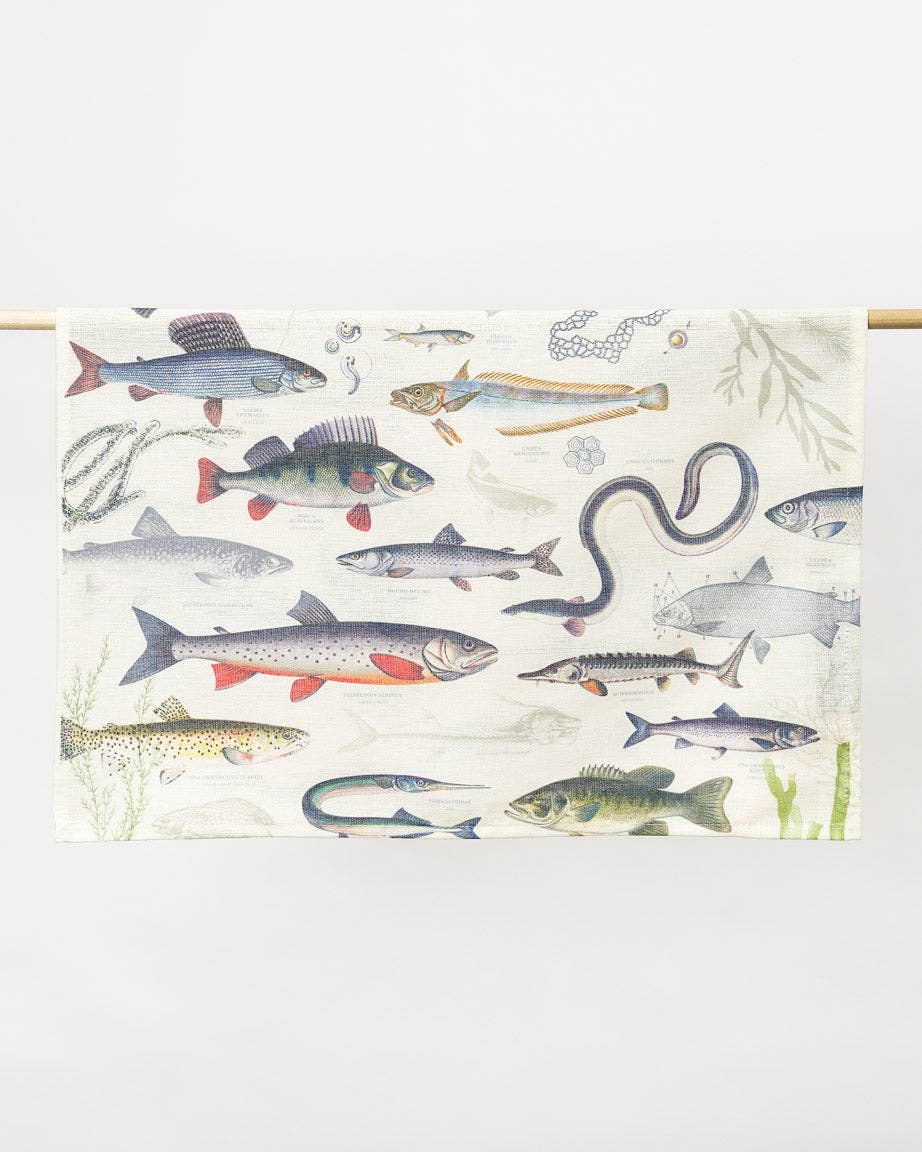 Oggetto regalo di design – Torchon Poisson D'Eau Douce – produit scientifique Cognitive Surplus EU, vue 2