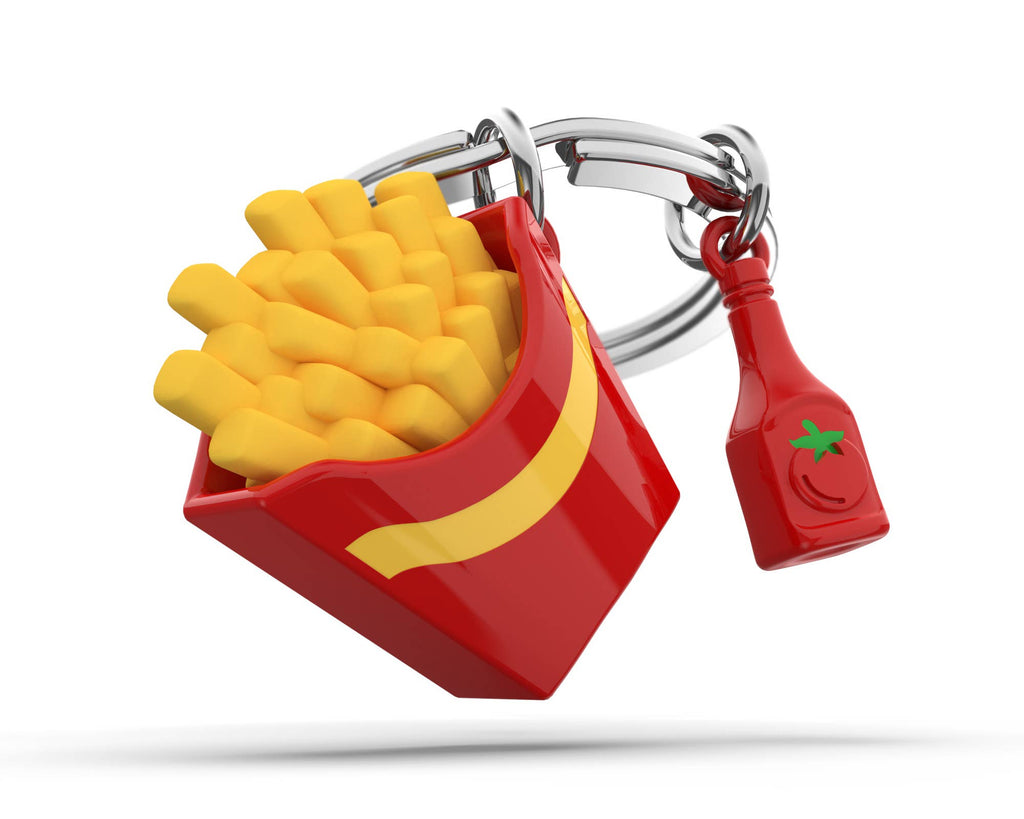 Schlüsselanhänger mit Pommes Frites
