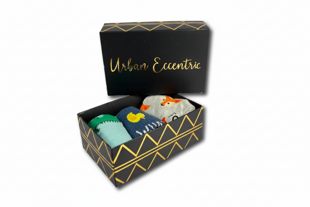 Coffret Chaussettes Animaux - Canard, Renard et Dinosaure | Oggetti di design e regali originali