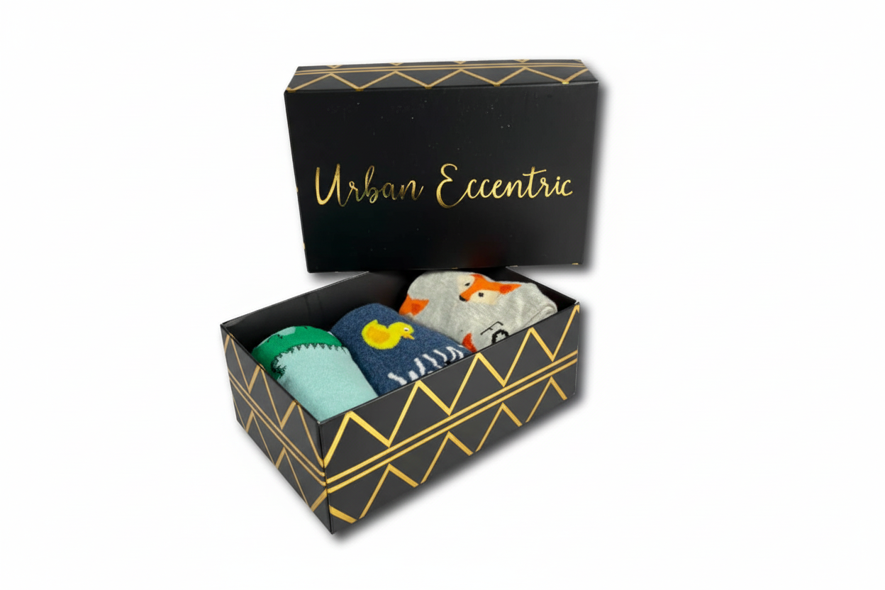 Animal Sock Set - Duck, Fox and Dinosaur