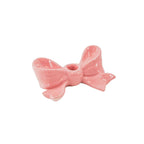 Bougeoir - Nœud - Céramique - Rose - 18x9x7 cm