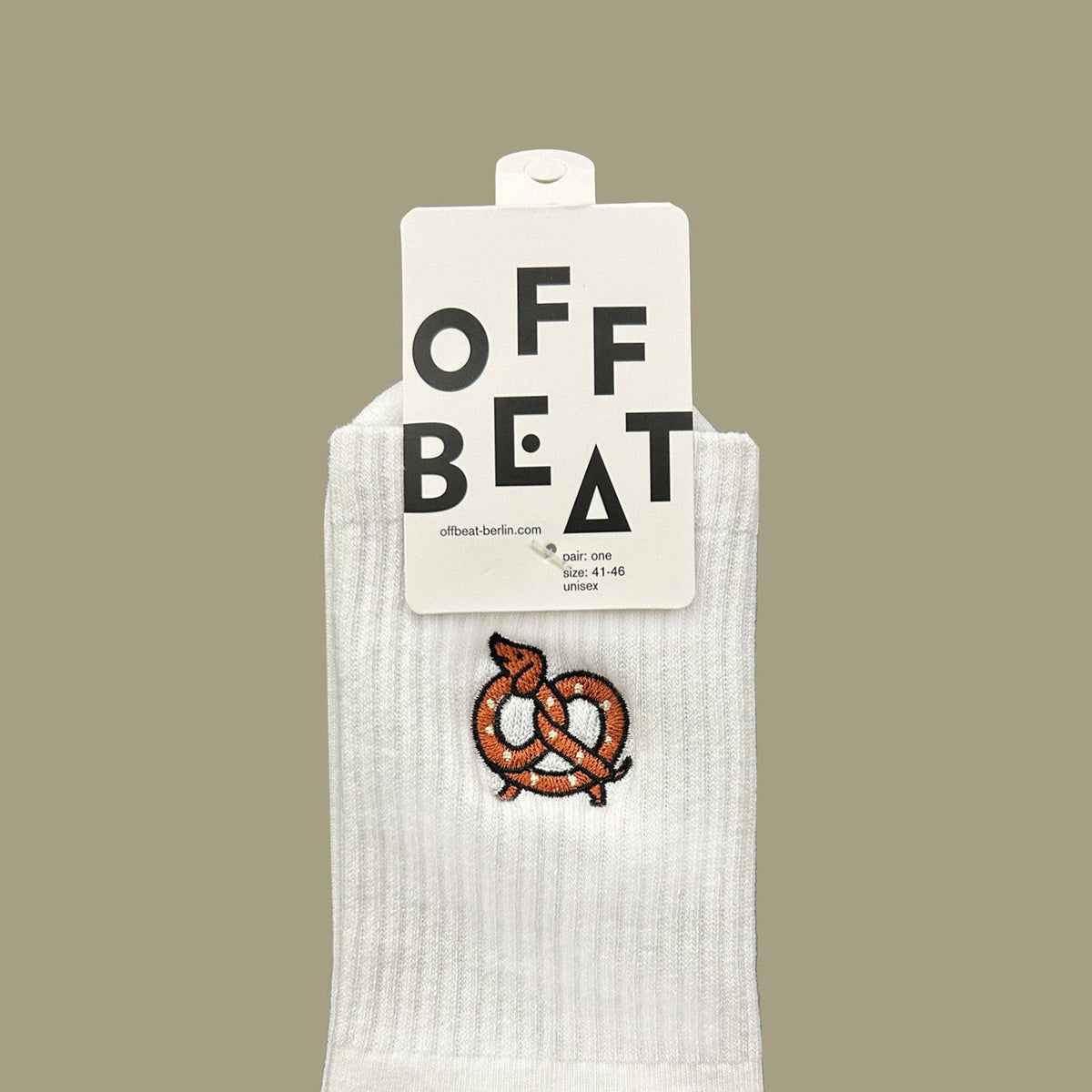 Chaussettes brodées teckel bretzel (Brezeldackel) – vue 2