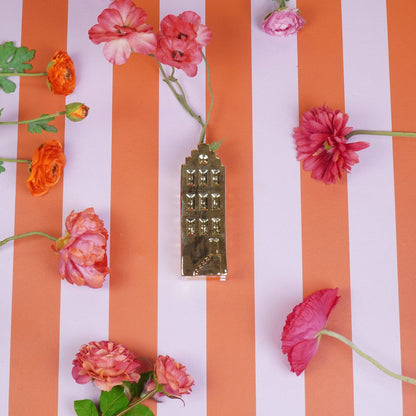 Flower vase - Home vase - Ceramic - Gold - 6x5.5x18 cm