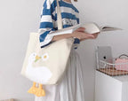 Tote Bag Canard Fleur Beige