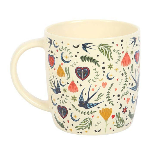 Floral Folk Cream Mug