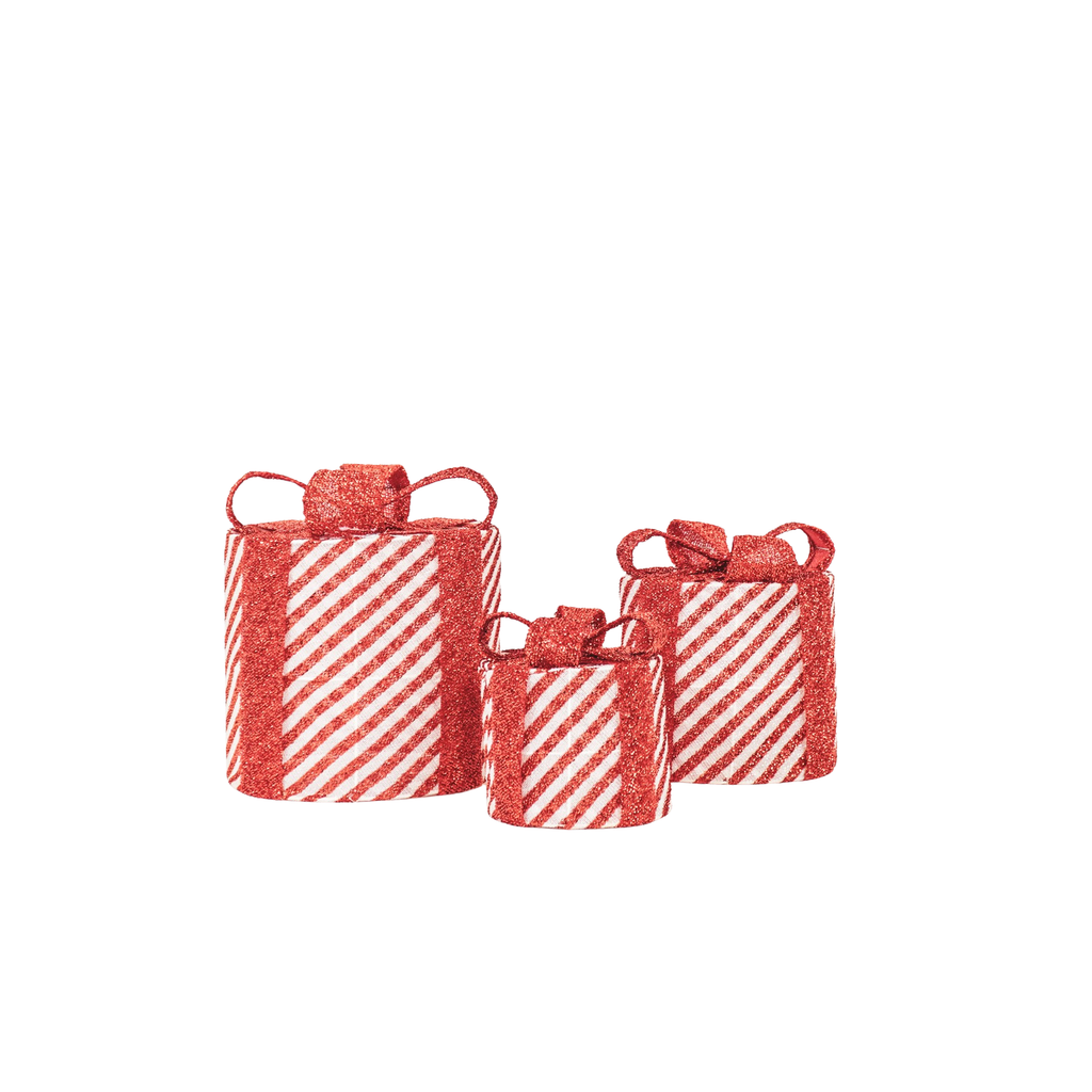 Cadeau de Noël à LED - S3 - Polystyrène - Rouge/Blanc-15/20/25cm | Design e regali originali