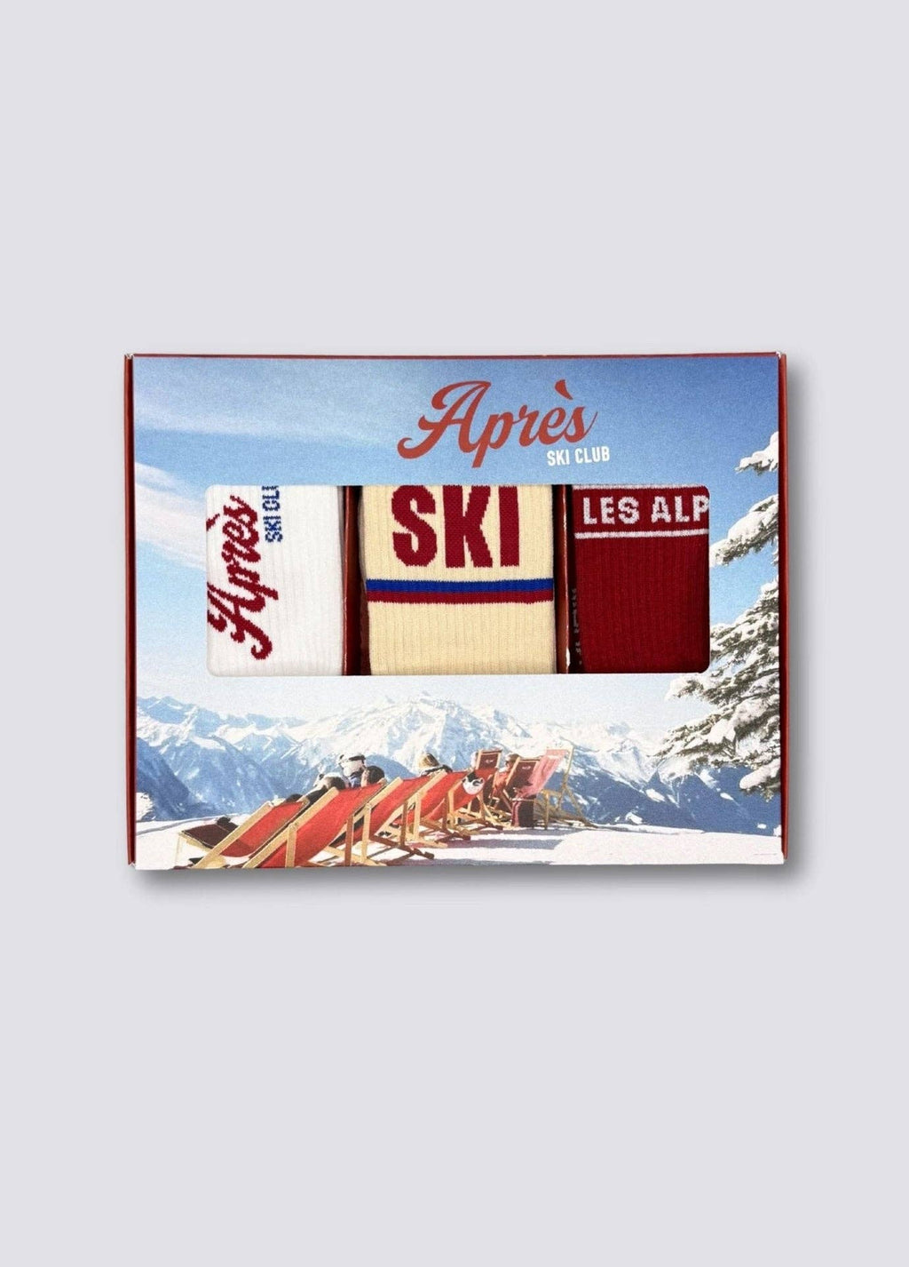 Chaussettes 3-Pack « APRÈS-SKI, SKI, LES ALPES »