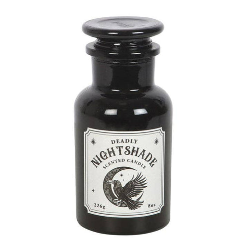 Gotische Apothekerkerze Belladonna Mystischer Rabe