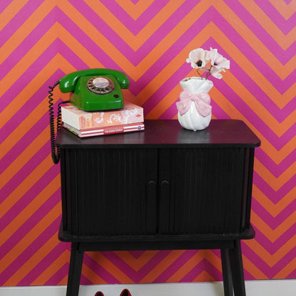 Vase - Bowl - Dolomite - White/Pink - 11x10x16cm