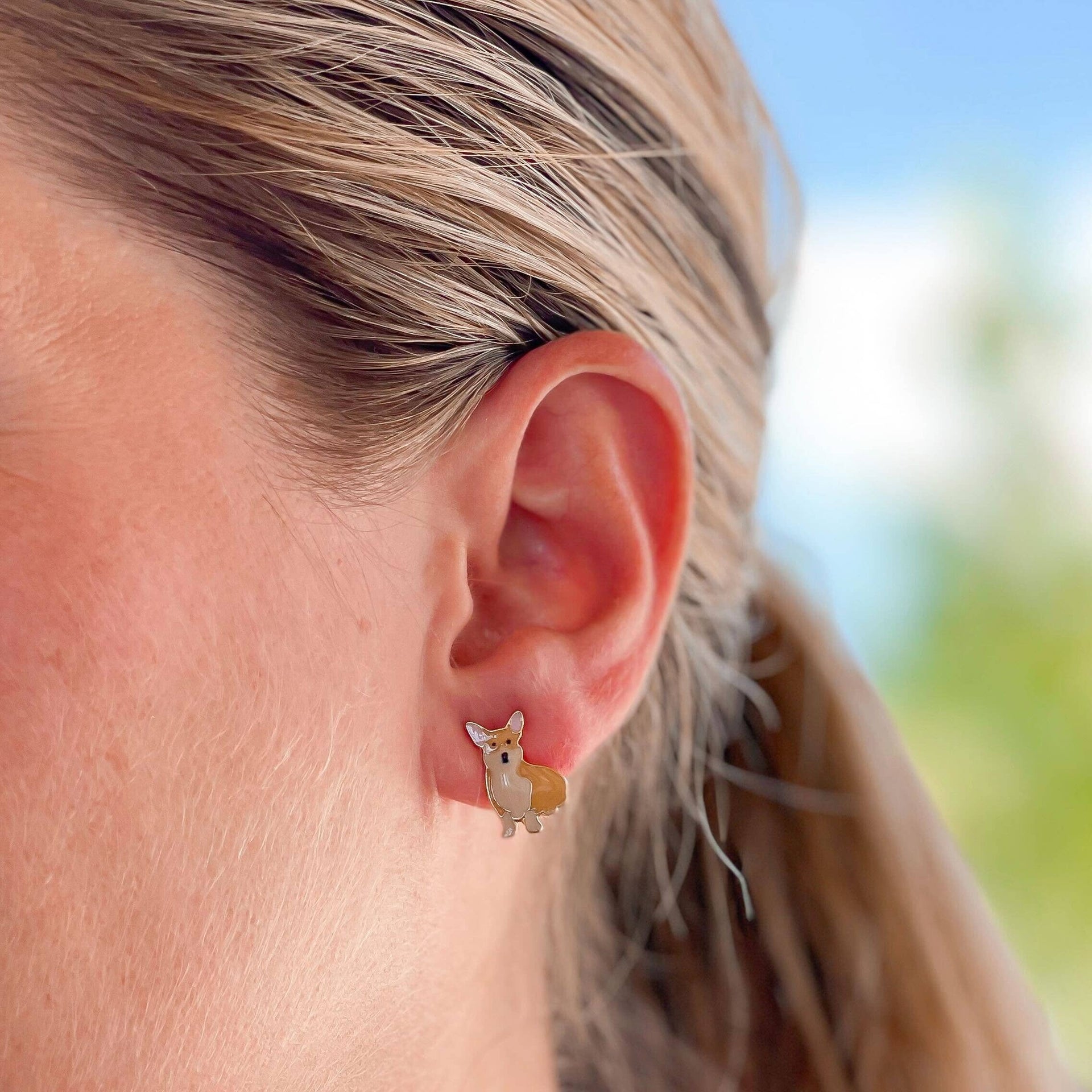 Boucles d'oreilles Corgi