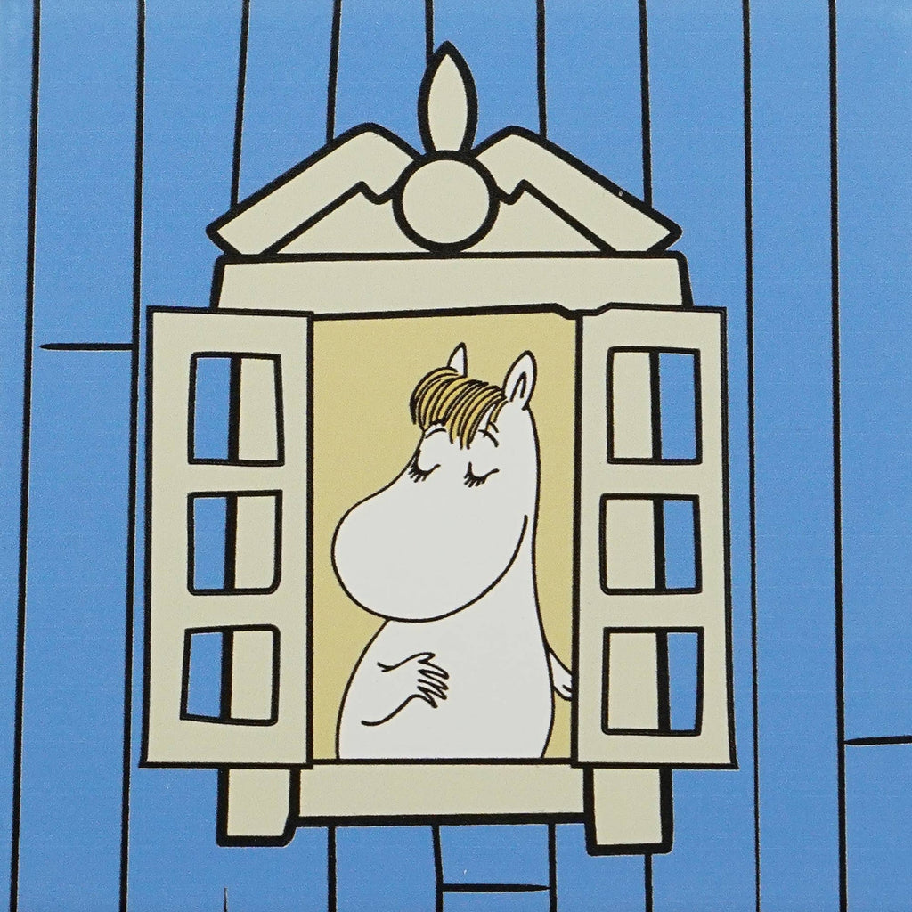 Set of 4 Moomin ceramic coasters - house