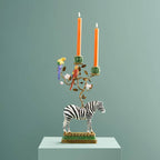 Poly/metal zebra chandelier, 27 x 9 x 45 cm