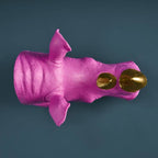 S/2 Nashorn-Buchstützen, Magenta, 39,5 x 14,2 x 20,5 cm