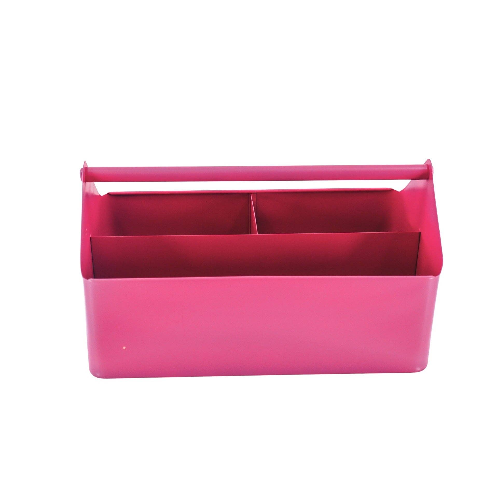 Boîte de rangement - Organisateur - Métal - Rose - 30x17x17cm