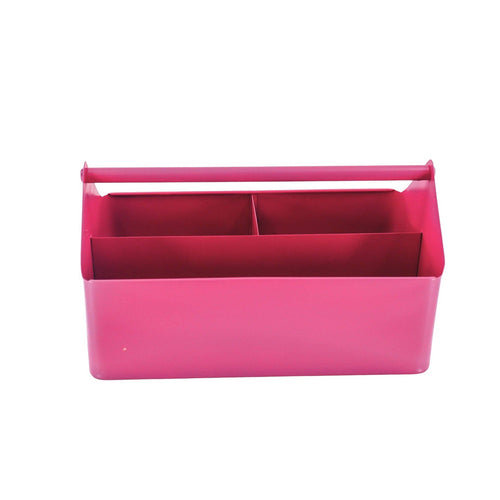 Boîte de rangement - Organisateur - Métal - Rose - 30x17x17cm
