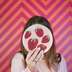 Assiette déco - Fraises - Rose/Rouge - 17,5x17,5x2cm | Designproducten en originele cadeaus