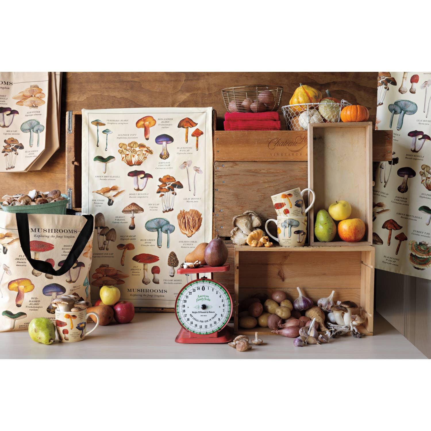 Torchon à motif champignons Now Designs | Design e regali originali