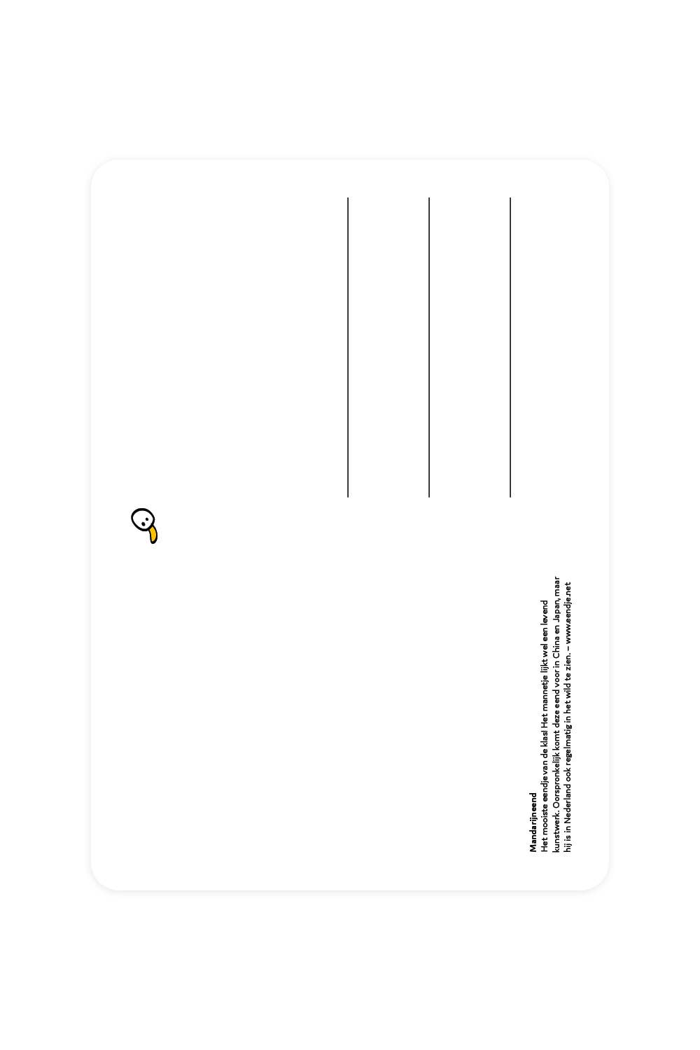 Carte postale avec canard mandarin | Designproducten en originele cadeaus