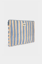 Housse d'ordinateur Ava Rayures Orange et Bleu