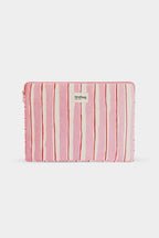 Housse d'ordinateur Ava Rayures Rouge et Rose