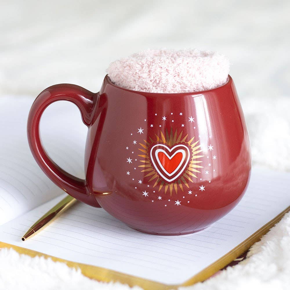 Ensemble Mug et Chaussettes Cœur Sacré