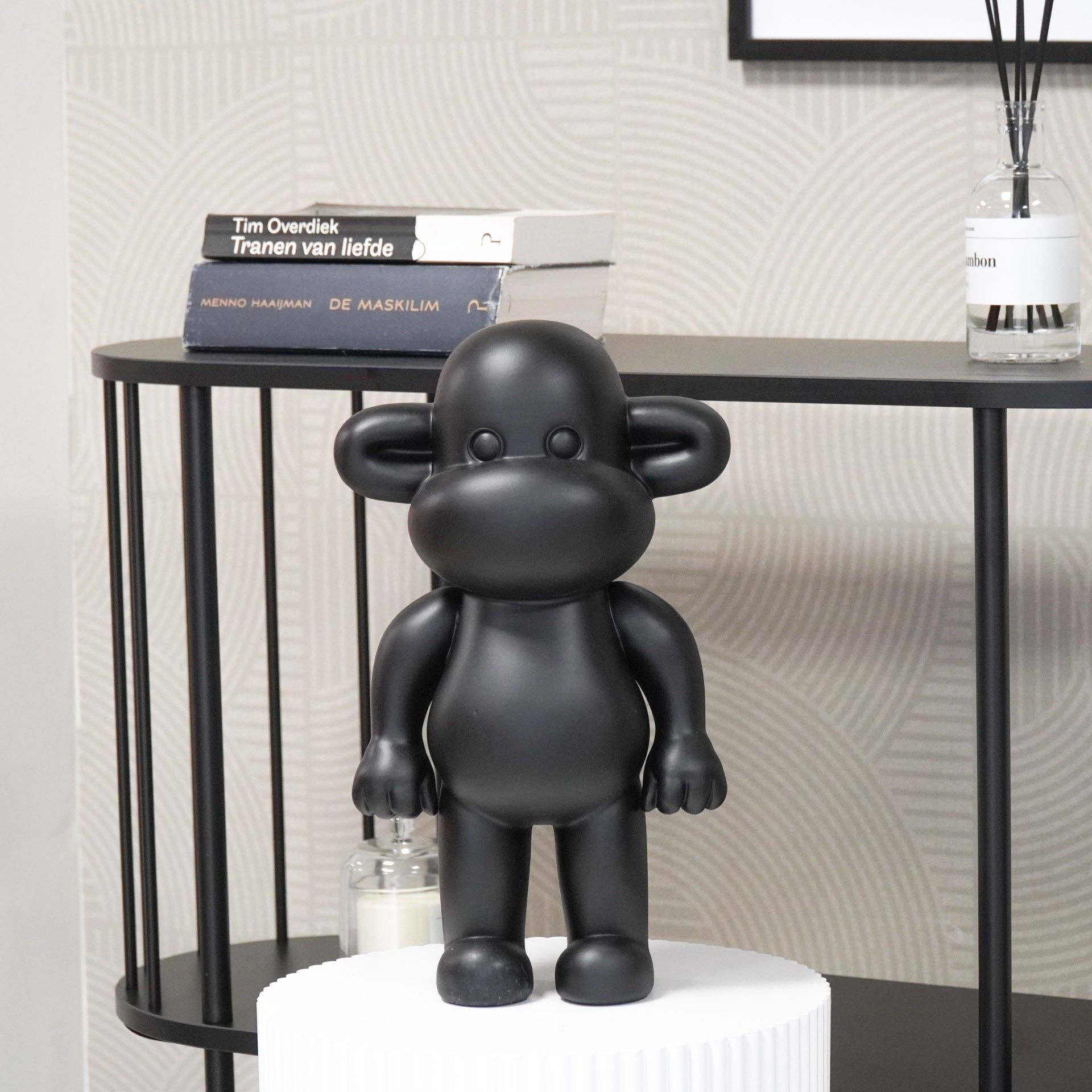 Ornement - Figurine Singe 'La Légende' - Résine - Noir - 33x21x50cm | Designproducten en originele cadeaus