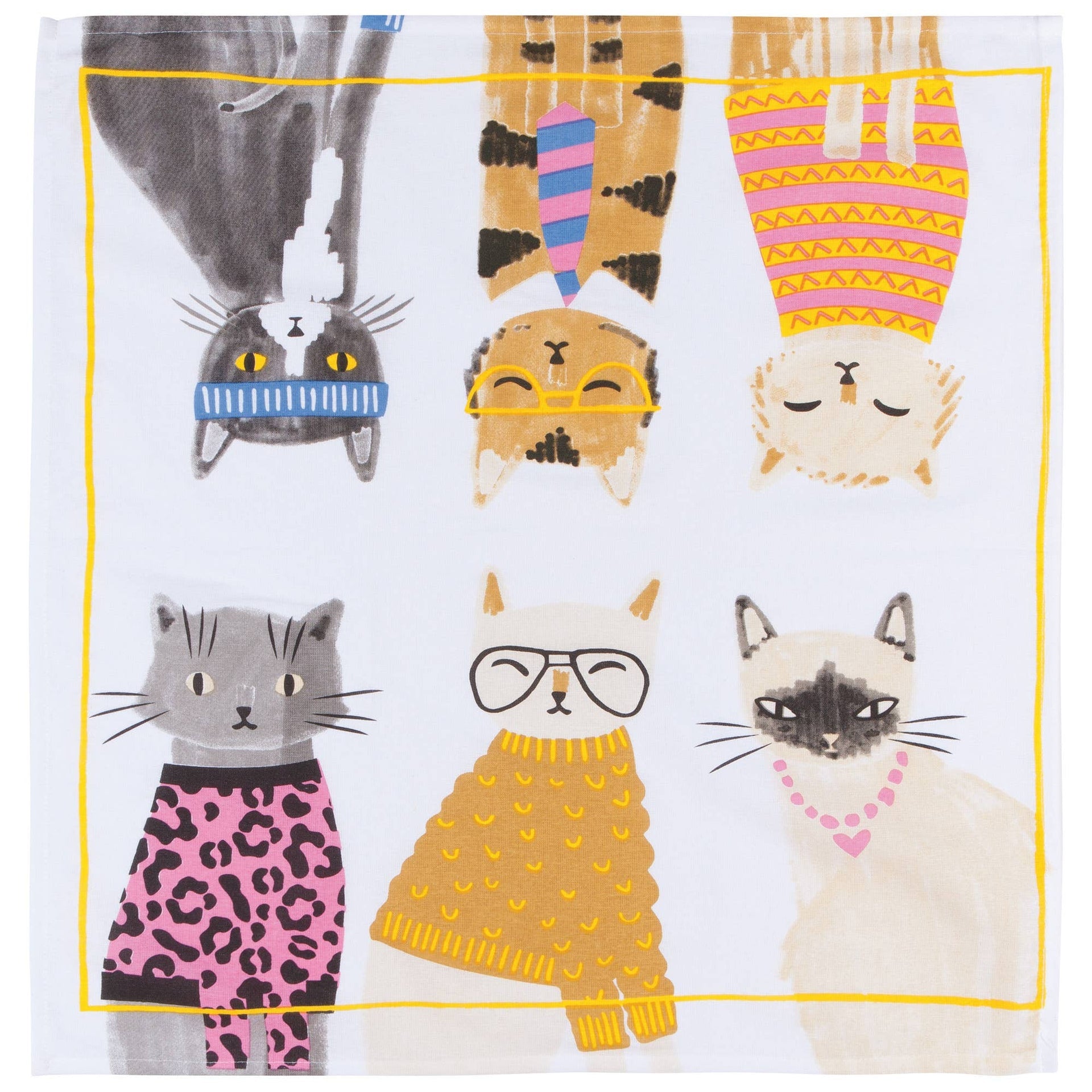 Ensemble de 2 torchons à vaisselle Feline Floursack | Design e regali originali