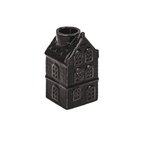 Bougeoir - Maison - Céramique - Noir - 6x5,5x11cm | Designproducten en originele cadeaus