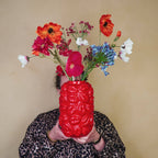 Vase – Küsse – Keramik – Rot – 17 x 17 x 27 cm