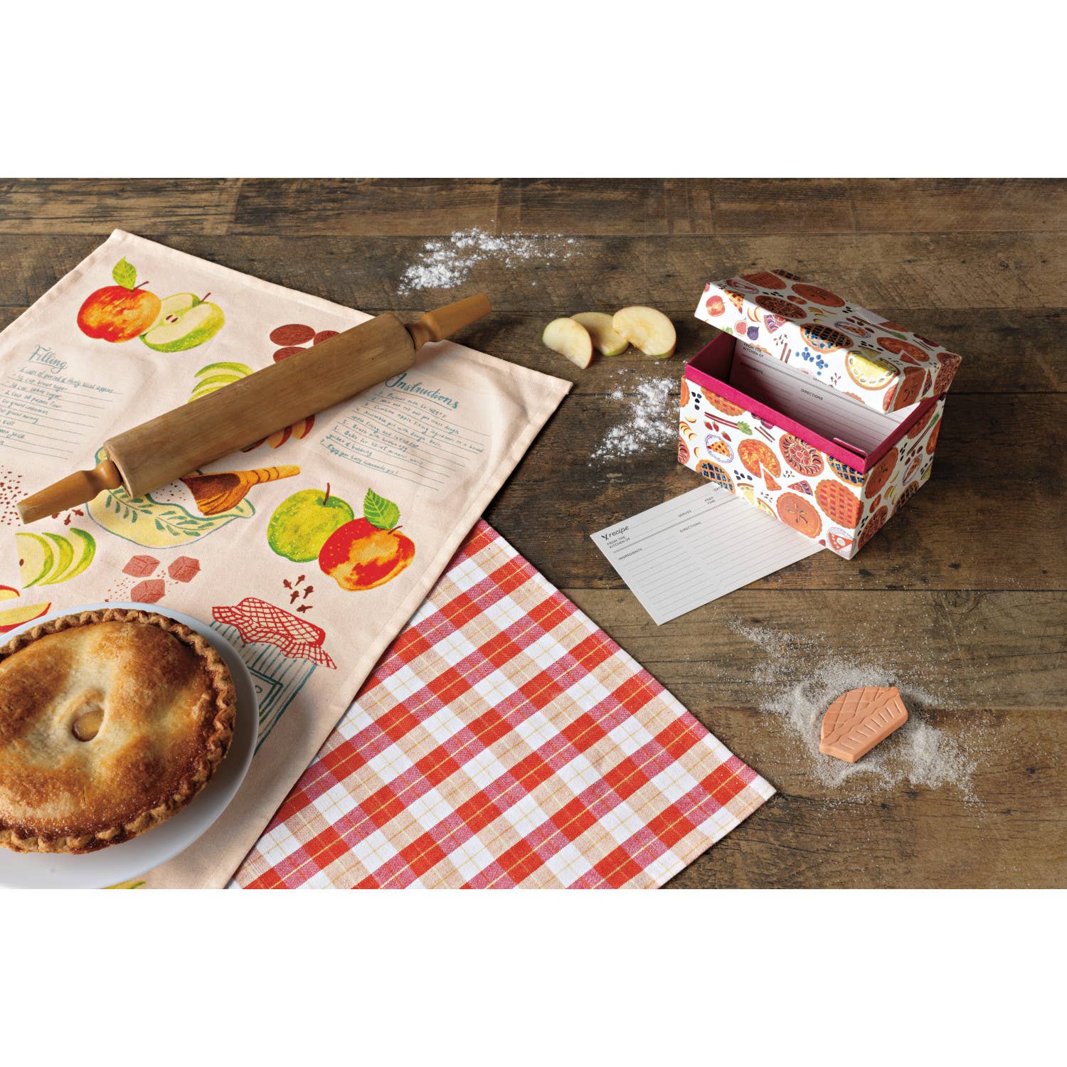 Lot de 2 torchons Tarte aux pommes | Oggetti di design e regali originali