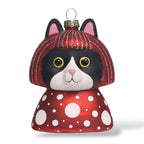 Weihnachtskugel „Schwarze und weiße Katze“ von Yayoi Kusameow Kusama