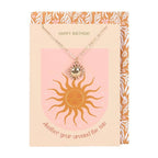 Collier soleil sur carte d'anniversaire