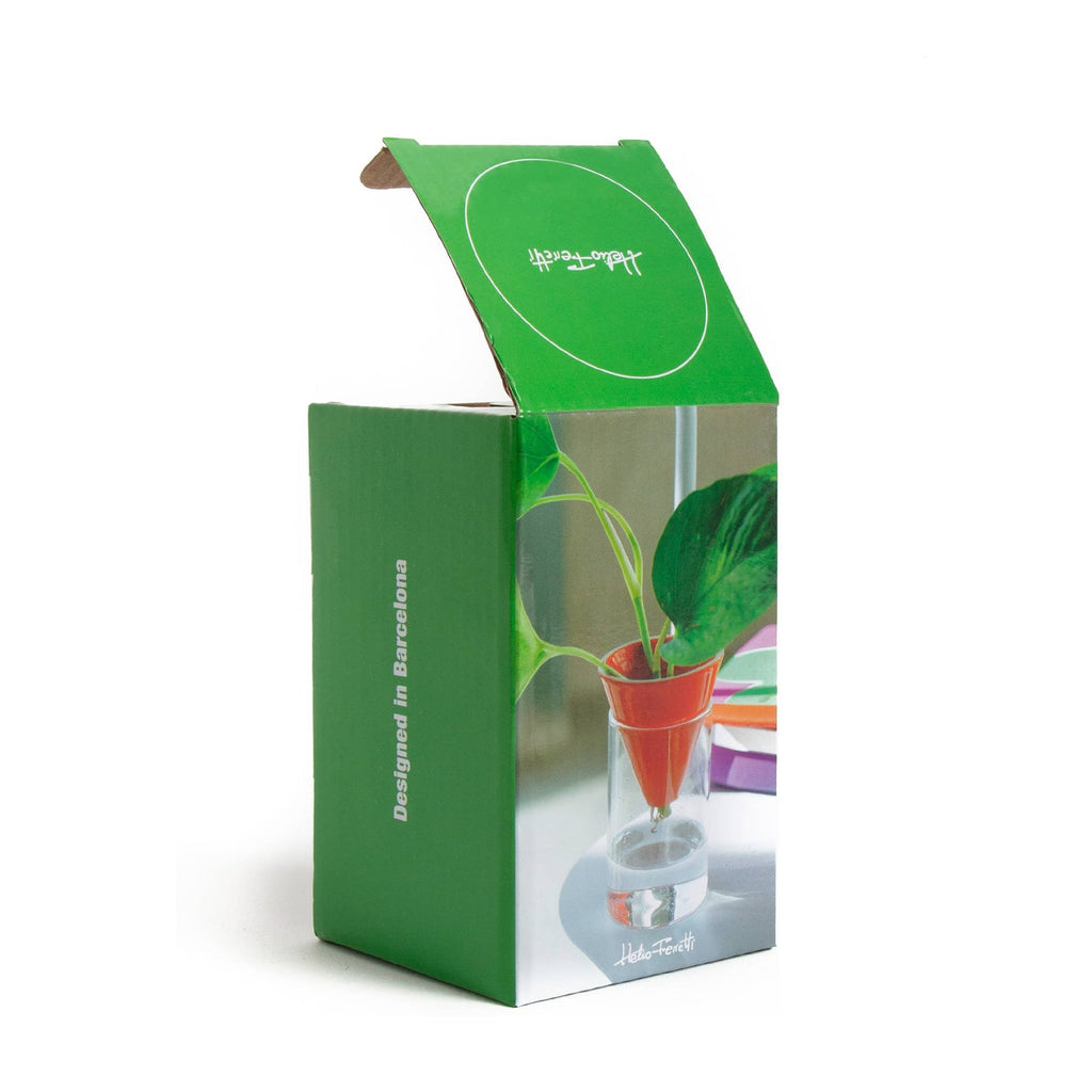 Cône Orange Vase Hydroponique Helio Ferretti Vue 3